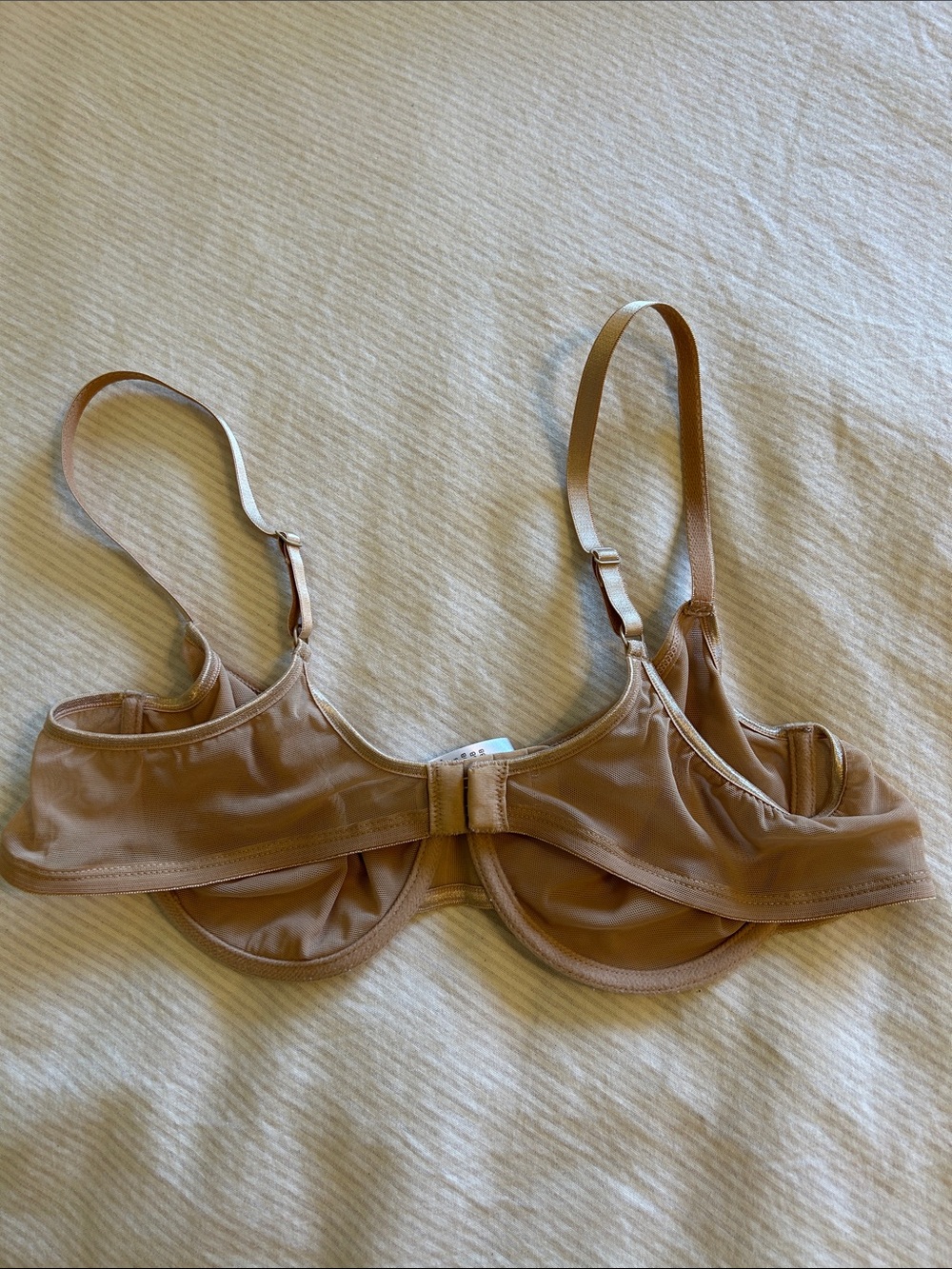 Bodas London Sheer Underwire Bra Nude - Picture 2 of 3